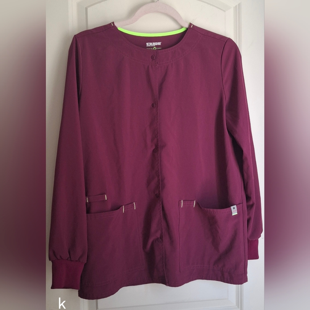Scrubstar scrub purple womens jacket sz XS work nurse office
